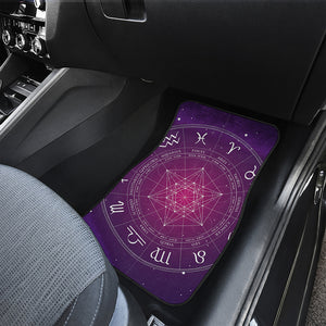 Geometric Zodiac Calendar Print Front Car Floor Mats