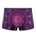 Geometric Zodiac Calendar Print Men's Boxer Briefs