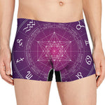 Geometric Zodiac Calendar Print Men's Boxer Briefs