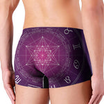 Geometric Zodiac Calendar Print Men's Boxer Briefs