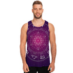 Geometric Zodiac Calendar Print Men's Tank Top