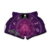 Geometric Zodiac Calendar Print Muay Thai Boxing Shorts