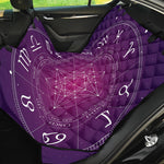 Geometric Zodiac Calendar Print Pet Car Back Seat Cover