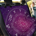 Geometric Zodiac Calendar Print Pet Car Back Seat Cover