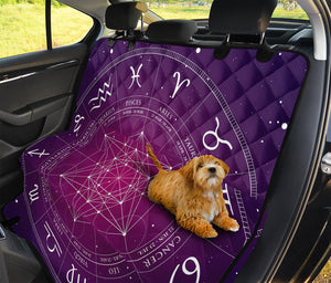 Geometric Zodiac Calendar Print Pet Car Back Seat Cover