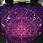 Geometric Zodiac Calendar Print Pet Car Back Seat Cover