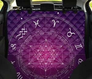 Geometric Zodiac Calendar Print Pet Car Back Seat Cover