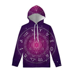 Geometric Zodiac Calendar Print Pullover Hoodie
