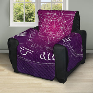 Geometric Zodiac Calendar Print Recliner Protector