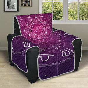 Geometric Zodiac Calendar Print Recliner Protector