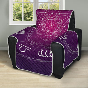 Geometric Zodiac Calendar Print Recliner Protector