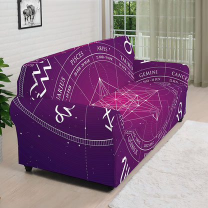 Geometric Zodiac Calendar Print Sofa Cover