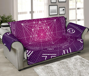 Geometric Zodiac Calendar Print Sofa Protector