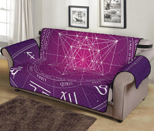 Geometric Zodiac Calendar Print Sofa Protector