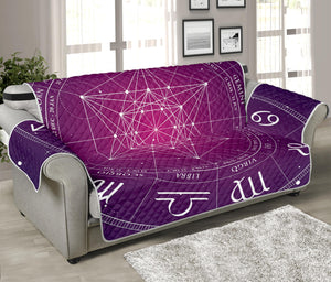 Geometric Zodiac Calendar Print Sofa Protector