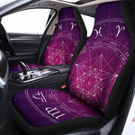 Geometric Zodiac Calendar Print Universal Fit Car Seat Covers