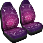 Geometric Zodiac Calendar Print Universal Fit Car Seat Covers