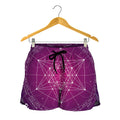 Geometric Zodiac Calendar Print Women's Shorts