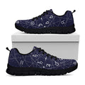 Geometric Zodiac Signs Print Black Running Shoes