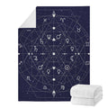 Geometric Zodiac Signs Print Blanket
