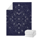 Geometric Zodiac Signs Print Blanket
