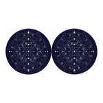 Geometric Zodiac Signs Print Car Coasters