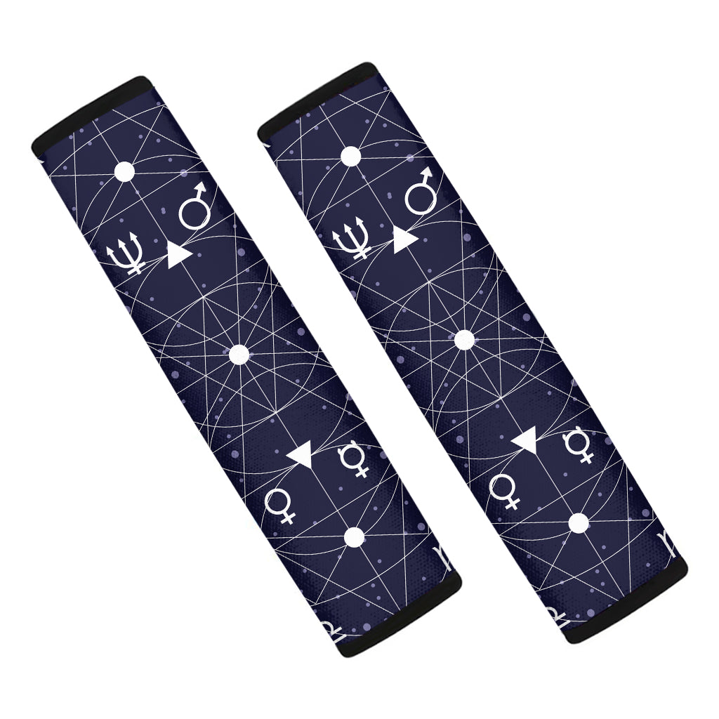 Geometric Zodiac Signs Print Car Seat Belt Covers