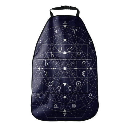 Geometric Zodiac Signs Print Car Seat Organizers