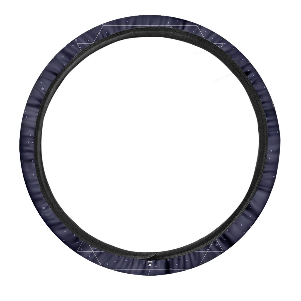 Geometric Zodiac Signs Print Car Steering Wheel Cover