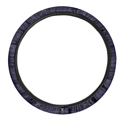 Geometric Zodiac Signs Print Car Steering Wheel Cover