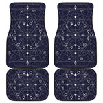 Geometric Zodiac Signs Print Front and Back Car Floor Mats