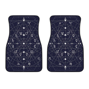 Geometric Zodiac Signs Print Front Car Floor Mats