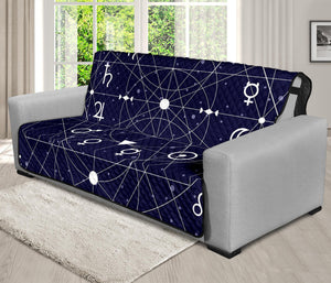 Geometric Zodiac Signs Print Futon Protector