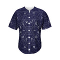 Geometric Zodiac Signs Print Men's Baseball Jersey