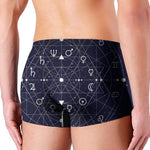 Geometric Zodiac Signs Print Men's Boxer Briefs