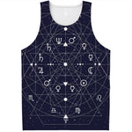 Geometric Zodiac Signs Print Men's Tank Top