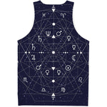 Geometric Zodiac Signs Print Men's Tank Top