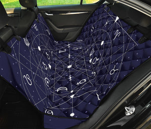 Geometric Zodiac Signs Print Pet Car Back Seat Cover