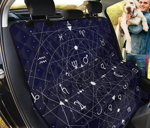 Geometric Zodiac Signs Print Pet Car Back Seat Cover