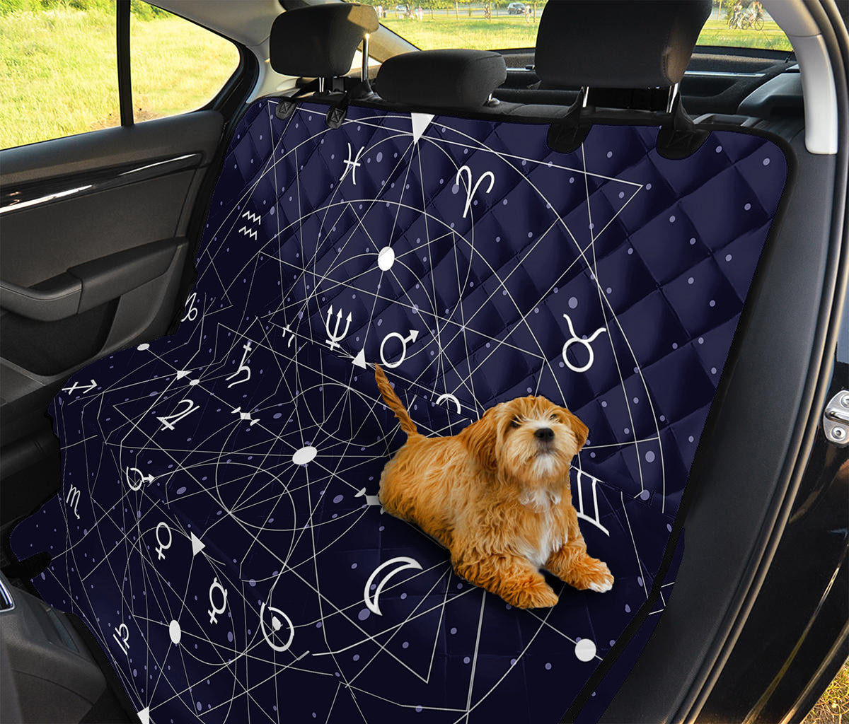 Geometric Zodiac Signs Print Pet Car Back Seat Cover