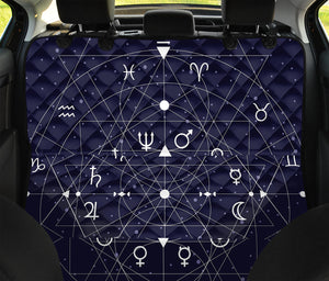 Geometric Zodiac Signs Print Pet Car Back Seat Cover