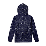 Geometric Zodiac Signs Print Pullover Hoodie