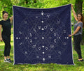 Geometric Zodiac Signs Print Quilt