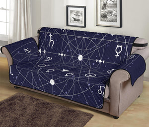 Geometric Zodiac Signs Print Sofa Protector