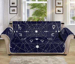 Geometric Zodiac Signs Print Sofa Protector