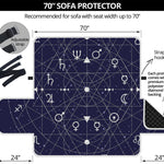 Geometric Zodiac Signs Print Sofa Protector