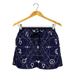 Geometric Zodiac Signs Print Women's Shorts