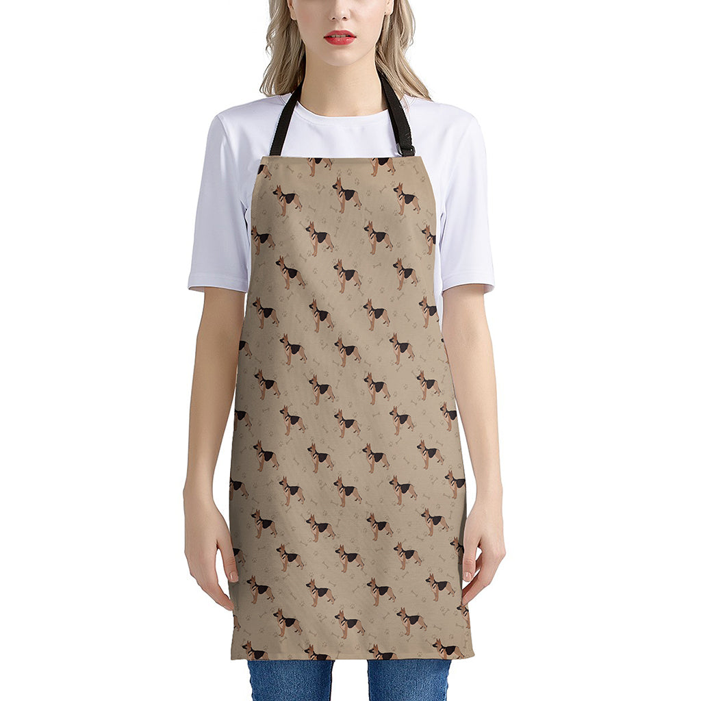 German Shepherd Dog Pattern Print Apron