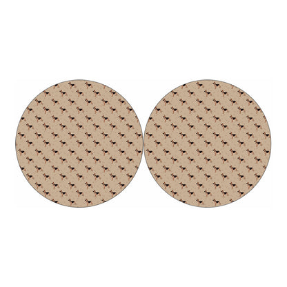 German Shepherd Dog Pattern Print Car Coasters