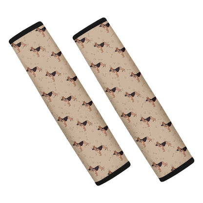German Shepherd Dog Pattern Print Car Seat Belt Covers